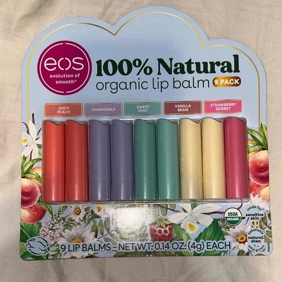 eos 100% Natural organic Lip Balm 9-Pack - Picture 1 of 3